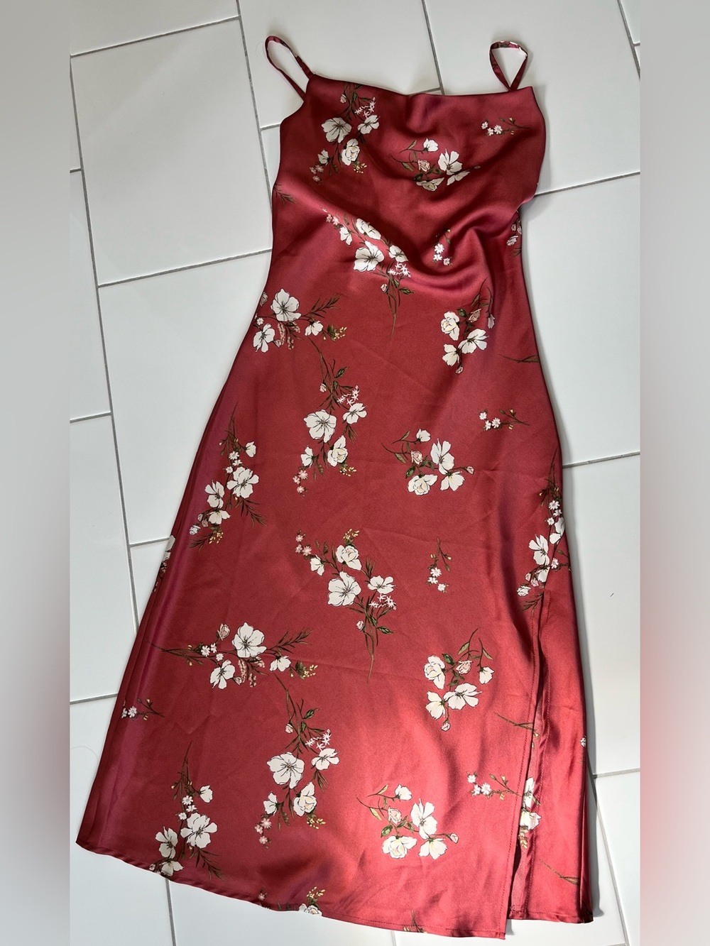 Inspired Hearts Dusty Rose Floral Slip Dress - Picture 8 of 12